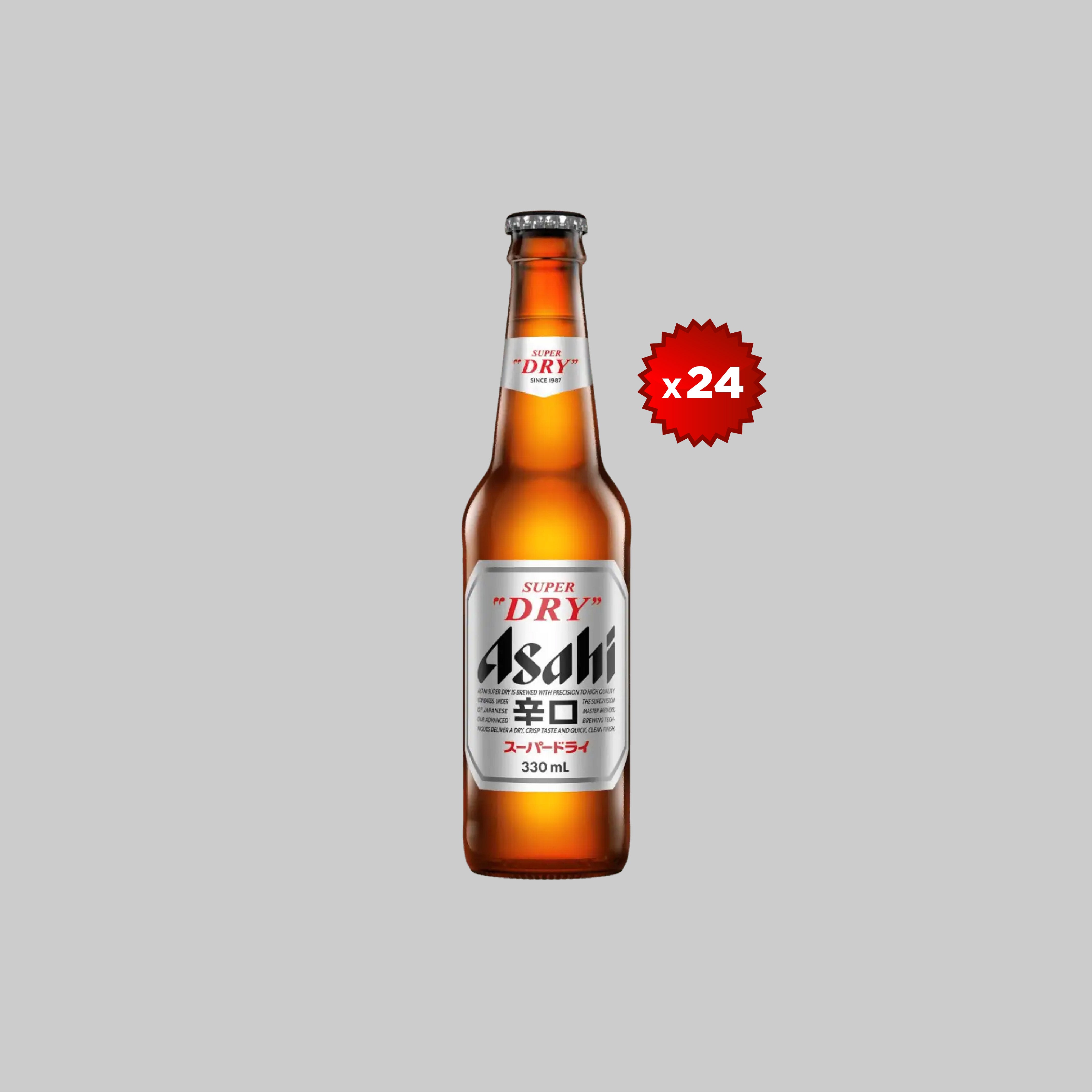 Asahi Super Dry Small Bottle 24x330ml 5.0% | Time2Drink